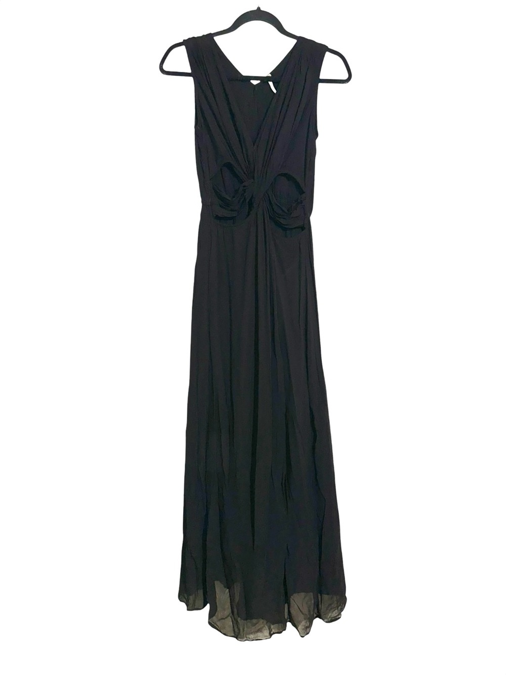 YFB Young Fabulous and Broke Black Sleeveless Twist Front Maxi Dress SMALL